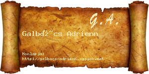Galbács Adrienn névjegykártya